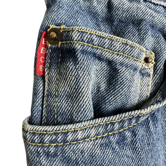 Bugle Boy Jeans Mens 38W 30L Blue Denim Relaxed Fit 100% Cotton Vintage Style - Picture 4 of 14